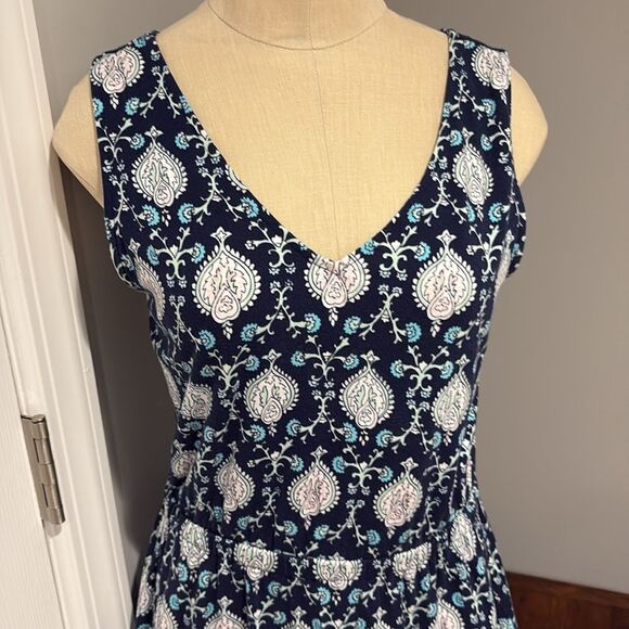 TALBOTS BOHEMIAN FLORAL JERSEY MAXI DRESS SIZE S - Picture 3 of 10